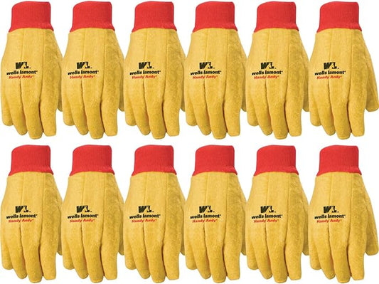 Wells Lamont Men's Work Gloves, Handy Andy Gold Gloves