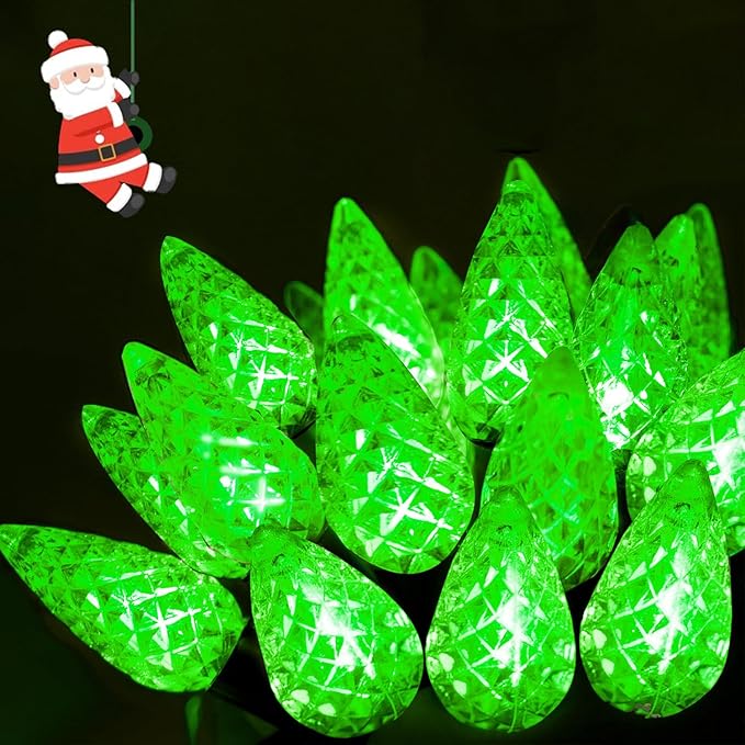 240 LED 78FT C6 Halloween String Lights, Super Long Christmas Lights Outdoor Indoor with 13 Modes & Timer, Waterproof Fairy Twinkle Light Plug in for Tree Garden Party Xmas Decorations (Green)