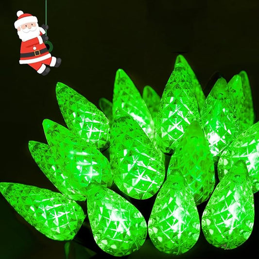 240 LED 78FT C6 Halloween String Lights, Super Long Christmas Lights Outdoor Indoor with 13 Modes & Timer, Waterproof Fairy Twinkle Light Plug in for Tree Garden Party Xmas Decorations (Green)