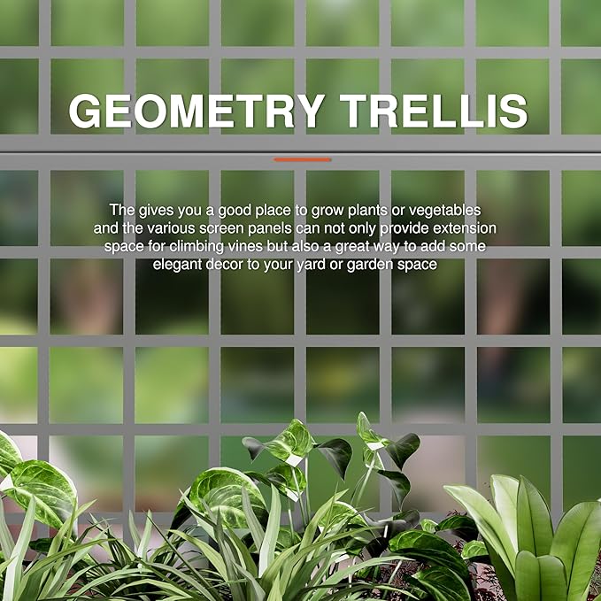 Casaphoria Metal Raised Garden Bed with Trellis and Wheels, 72"x35"x16" Planter Box for Climbing Plants, Vegetables & Vines, Features Drainage Holes and Privacy Screen (Gray-Square)