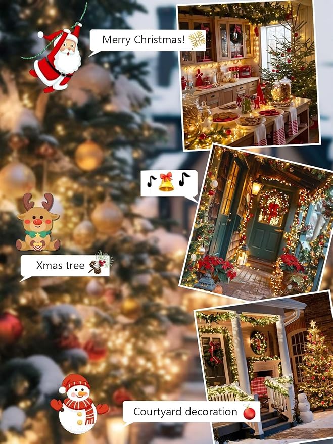 Voice Controlled Christmas Lights with Remote, 264 FT 800 LED String Lights Indoor Outdoor with 12 Modes 3 Timers, Dimmable Twinkle Light Plug in Waterproof for Xmas Tree Party Decor, Warm White