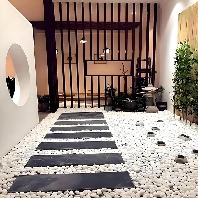 10 lbs Large River Rocks for Landscaping, 2-3 inch Polished White Pebbles for Plants, Decorative White Stones for Planters Vase Aquarium and Outdoor Garden Rocks