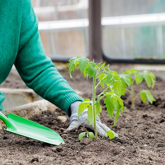 HARFINGTON 4pcs Mini Colorful Metal Hand Shovel 11" x 3" Digging Trowel Set Transplanting Garden Tools for Flower Soil Digging Planting Weeding Transplanting Garden, Orange