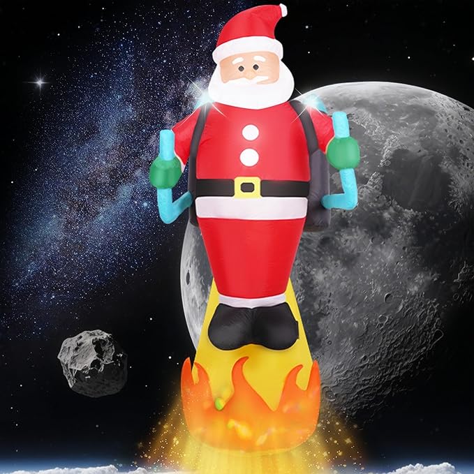 8 FT Christmas Inflatable Outdoor Decorations with LED Lights, Blow Up Yard Decorations for Christmas, Holiday Xmas Inflatables Garden Lawn Decor