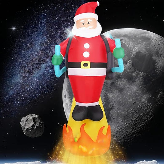 8 FT Christmas Inflatable Outdoor Decorations with LED Lights, Blow Up Yard Decorations for Christmas, Holiday Xmas Inflatables Garden Lawn Decor