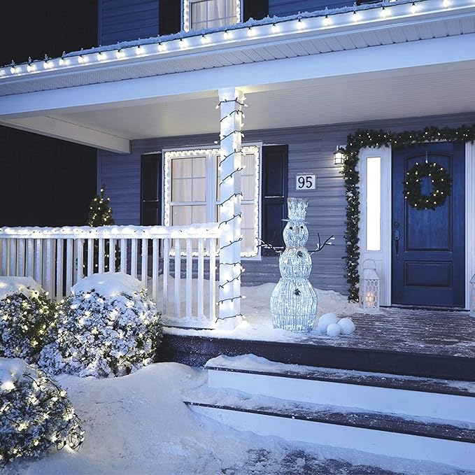 Christmas Lights Outdoor Decorations for Bushes,LED Connectable Bush Christmas Lights Outdoor Yard Mesh Shrub Net Light for Party, Holiday, Wedding, Tree,Bushes (Cool White)