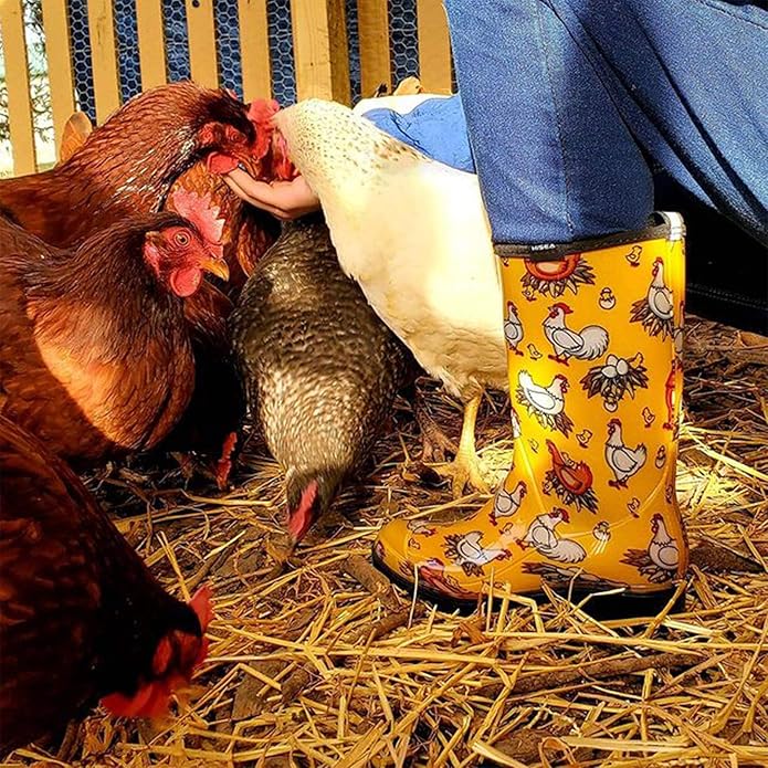 HISEA Women's Rain Boots Waterproof Mid Calf Garden Boots for Women