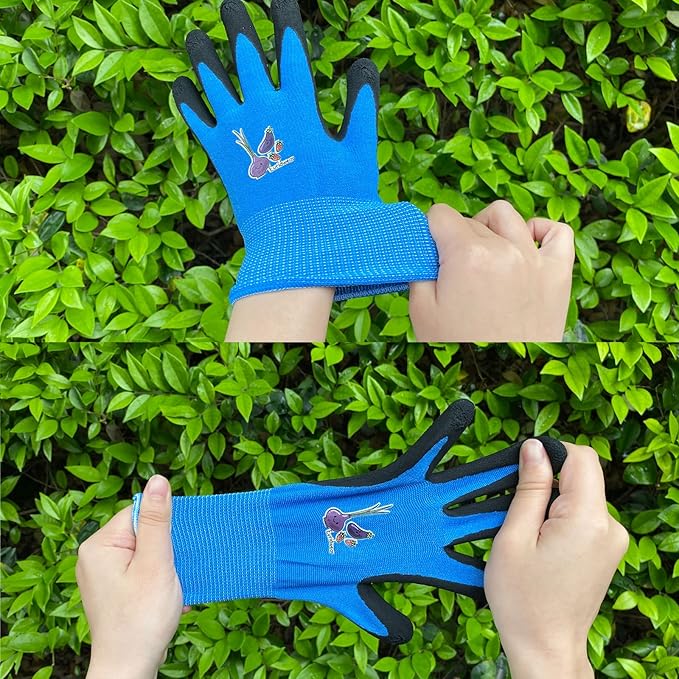 Evridwear Kids Gardening Gloves for Boys Girls Outdoor Yard Work,Planting (3-12 years)