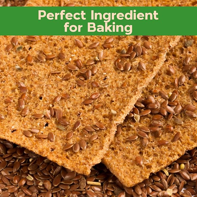 Sincerely Nuts Brown Flax Seed- (1 LB) Vegan, Kosher & Gluten-Free Food-Fiber-Rich Addition to Baked Goods, Salads & More-Plant-Powered Essential Fatty Acid-Add to Granola, Trail Mix, and Protein