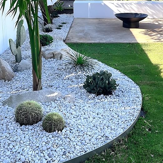 45LB Natural Grey Gravel, 0.8"-1.8" River Rocks,Decorative Pebbles for Indoor Outdoor Planters, Terrarium Rocks in Bulk,Aquarium Gravel for Pathways Backyard Walkways Landscaping Fish Tank