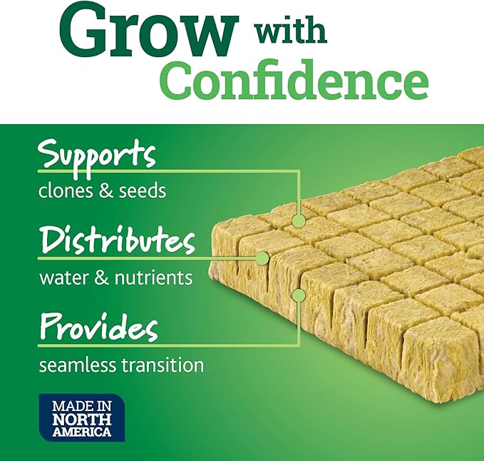 VidaWool® Grow Sheet™, Rock Wool Plant Propagation, Hydroponics Seed Starter, Hydroponics Supplies, 2 Sheets, 98-Count