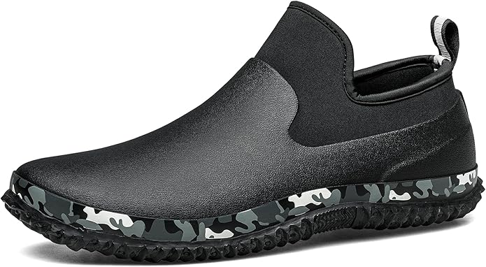 TENGTA Unisex Waterproof Garden Mud Shoes Mens Rubber Gardening Rain Boots for Women Car Wash Footwear
