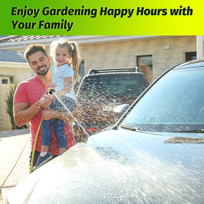 AUTOMAN Garden Hose Nozzles - High Pressure 100% Metal Hose Sprayer 2 Pack, Heavy Duty Garden Watering Nozzle Set, Powerful Garden Nozzle for Watering Plants, Window Cleaning,Washing Cars,Pets Bathing