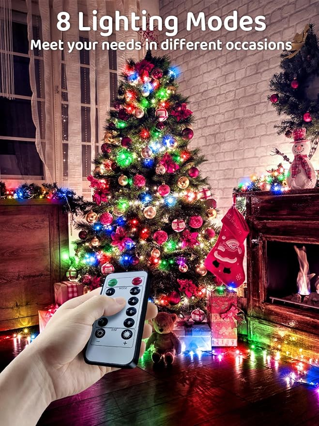 Super Long 344FT Outdoor String Lights, Multicolor Fairy Light, Christmas Lights 1000 LED Waterproof 8 Modes for Patio Bedroom Holiday Party Christmas Tree Wedding Garden