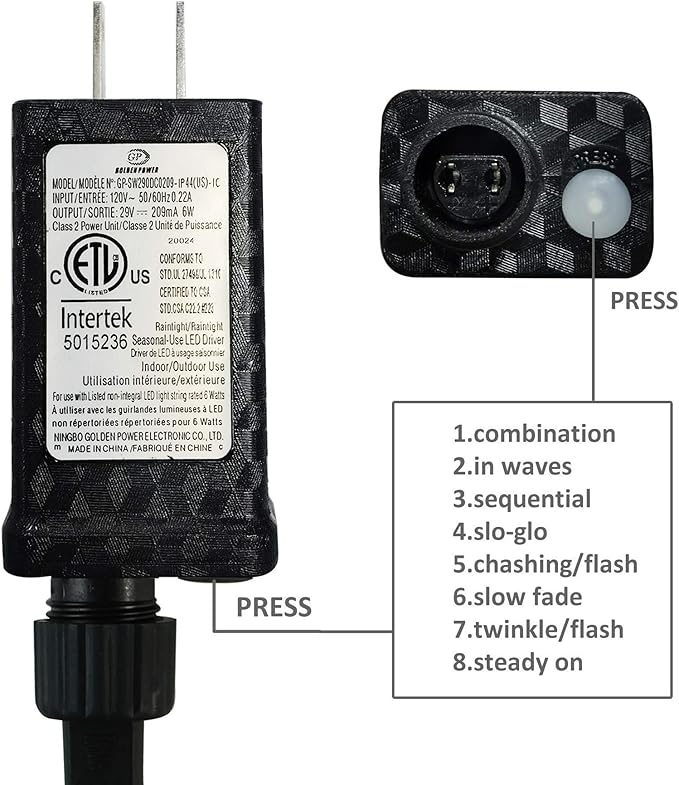 100-1000 LED Christmas Lights, Low Voltage Fairy String Lights with 8 Modes, Ideal for Xmax Tree, Garden, Home, Party, Halloween Festival Deco (Warm White, 1000 LEDs)