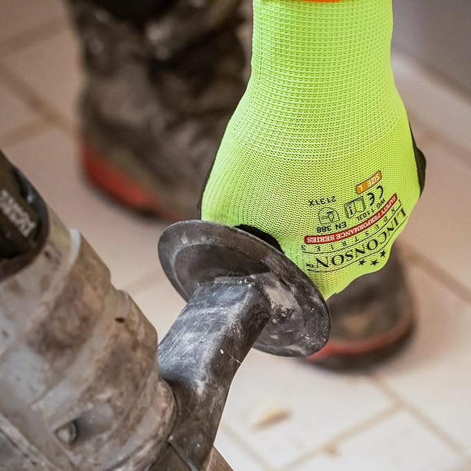 linconson 12 Pack Safety Performance Series Construction Mechanics Work Gloves