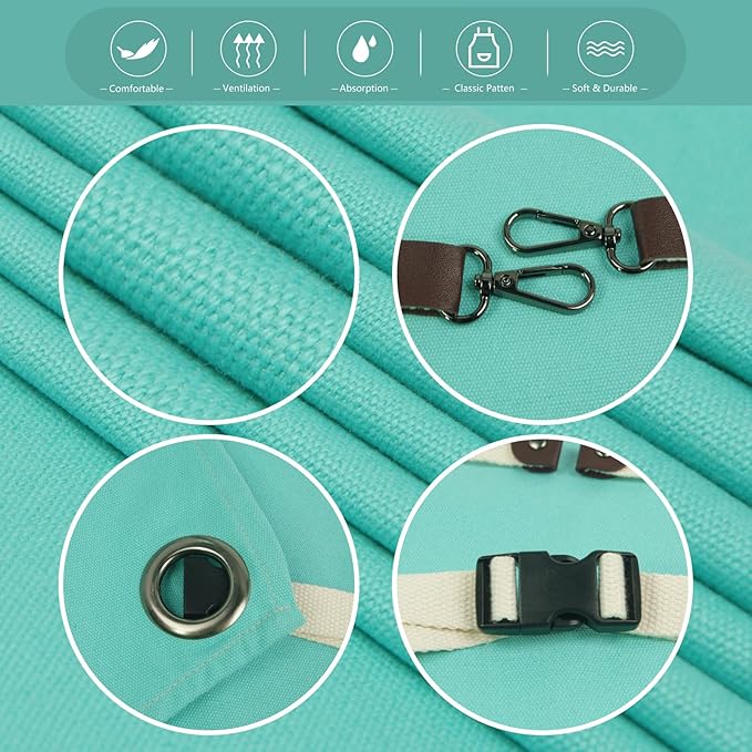 Kitchen Apron, Work Apron, Canvas, Multiple Pockets, Gardening, Painting, BBQ, Artist, Carpenter, Sizes M to XXL, Ice Blue