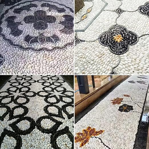 2LB Polished White River Rocks,1-2.2 Inch Pebbles for Plants Stones for Landscaping Pebbles for Fish Tank Garden Vase Filling Pebbles Outdoor Decorative River Rocks