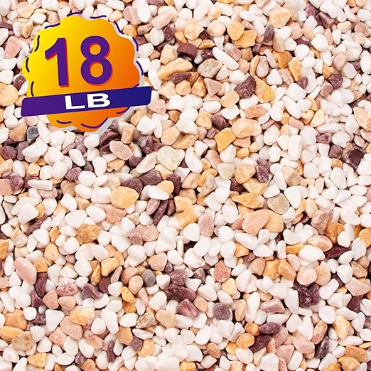 18.3 Pounds Natural Pea Gravel Pebbles,Small Rocks,Decorative Rocks for Succulents,Aquarium Gravel,Vase Filler,Plants,Landscaping
