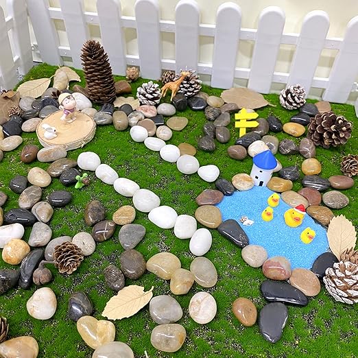 Small Pebbles for Plants, 5 LB Natural Smooth Colorful River Rocks Stones for Plant, Vase Fillers, Aquarium Gravel, Landscaping, DIY Craft Rocks and Outdoor Decorative Stones