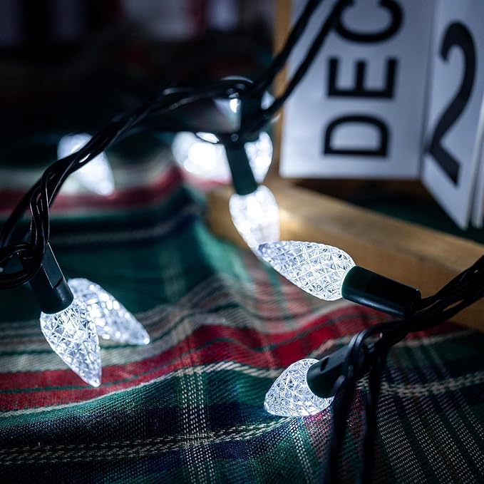 TW SHINE C6 Christmas String Lights, 200 LED 66 FT Christmas Lights Outdoor with 8 Modes Timer, Waterproof Connectable for Indoor Yard Xmas Tree House Christmas Decorations (White)