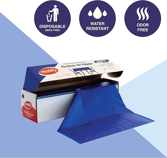 Neatiffy Disposable Plastic Table Cloth Roll | 54 in x 108 Ft Waterproof Tablecloth | Table Cover for Rectangle, Square, Round Oval Tables | Picnic, Party, Banquet, Birthdays, Weddings - Royal Blue