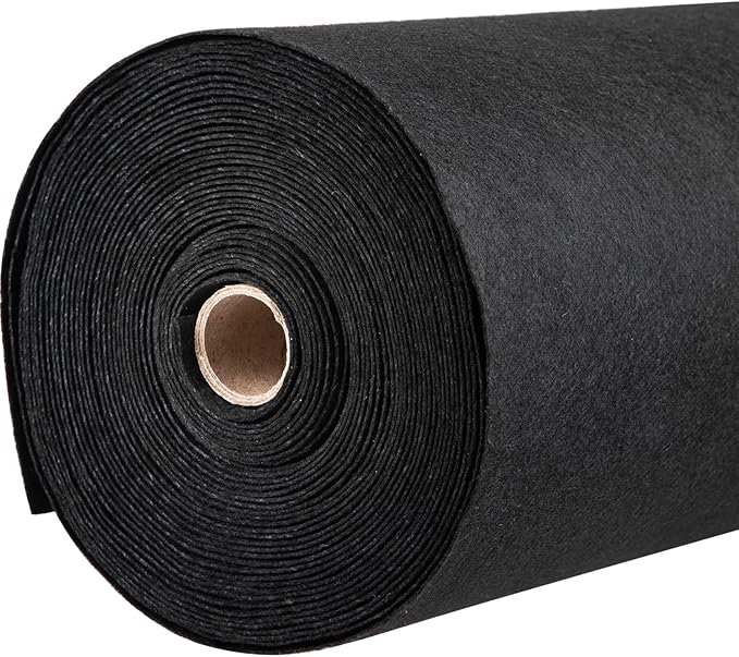 VEVOR Geotextile Landscape, 15ft x 20ft 4 oz Non-Woven PP Drainage 350N Tensile Strength & 440 N Load Capacity, for Ground Cover, Garden Fabric, French Drains, Black