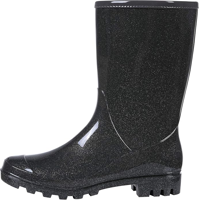 Evshine Women's Mid Calf Rain Boots Waterproof Garden Shoes