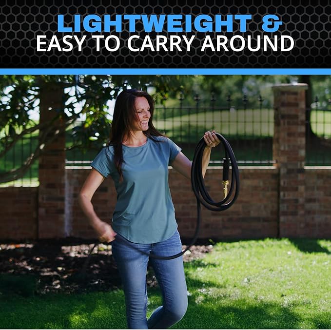 HYDROSTEEL 100 Ft Metal Garden Hose with Sprayer Nozzle, Indestructible 3-Layer Stainless Steel Heavy Duty Water Hose 100 Ft x 5/8 in. Kink Free Design Will Not Kink, Flexible, NON Expandable, 500 PSI