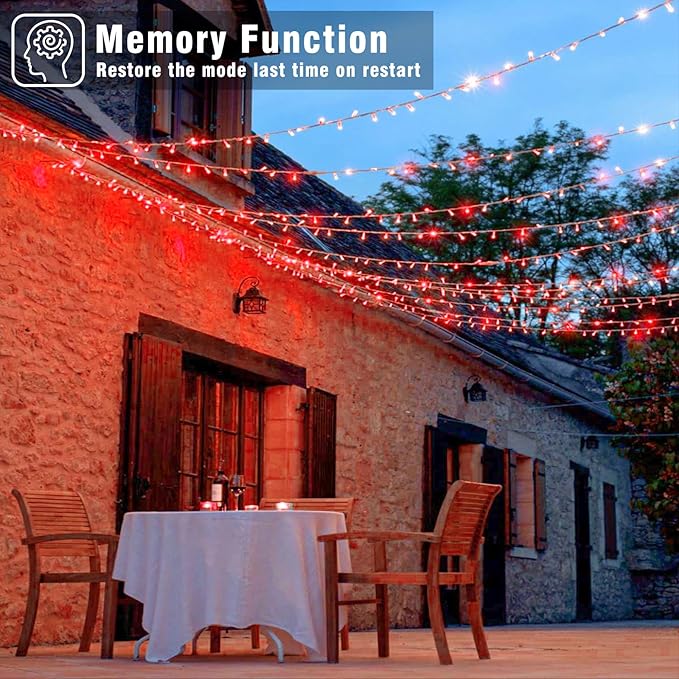 Christmas Lights Indoor, 132FT 400 LED Outdoor String Lights with 8 Modes Waterproof, Plug in Fairy Twinkle Lights Clear Wire for House Bedroom Patio Window Garden Wedding Decorations