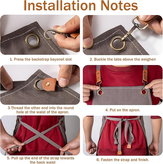 Woodworking Apron Heavy Wax Canvas Work Apron