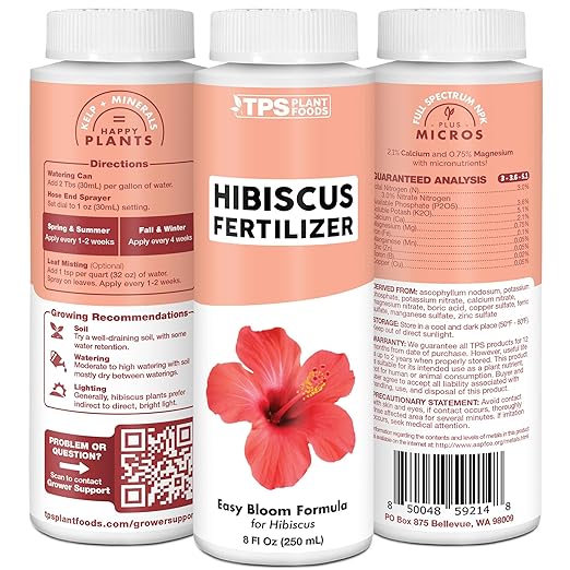 TPS NUTRIENTS Hibiscus Fertilizer for Tropical and Flowering Plants, Liquid Plant Food, 1 Gallon (128 oz)