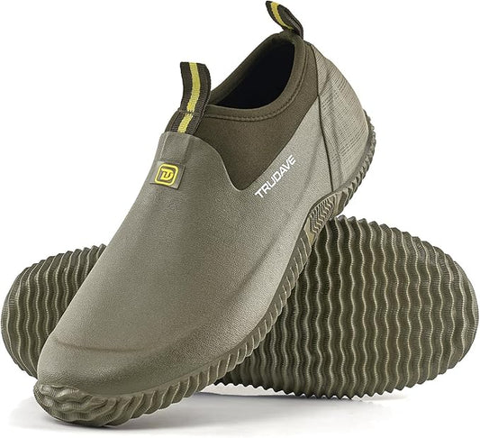 Trudave Garden Shoes for Men & Women, Waterproof Rubber Shoes with 4.5mm Neoprene, Womens Rain Boots for Gardening,Size 6-13