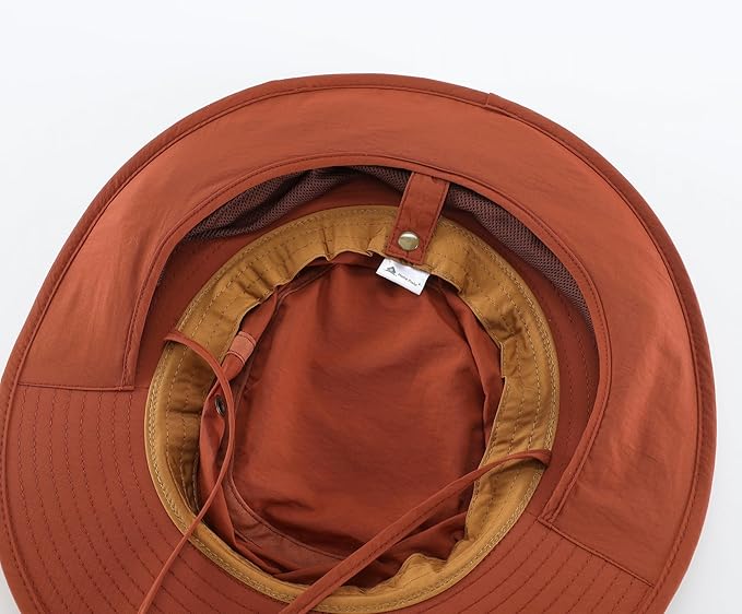 Home Prefer UPF50 Mens Sun Hat with Neck Flap Quick Dry UV Protection Cap Womens Wide Brim Fishing Hat Neck Flap Beach Garden