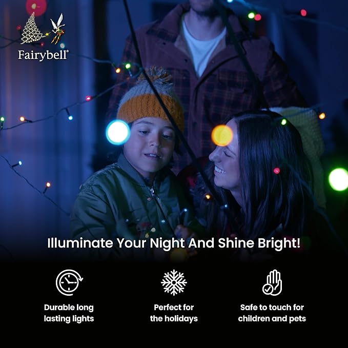 Fairybell - Flagpole LED Christmas Tree - Outdoor Christmas Decorations - Luminous Switch - 2,000LED Tree - 20ft - Suitable for Existing Flagpoles - Outdoor Lighting