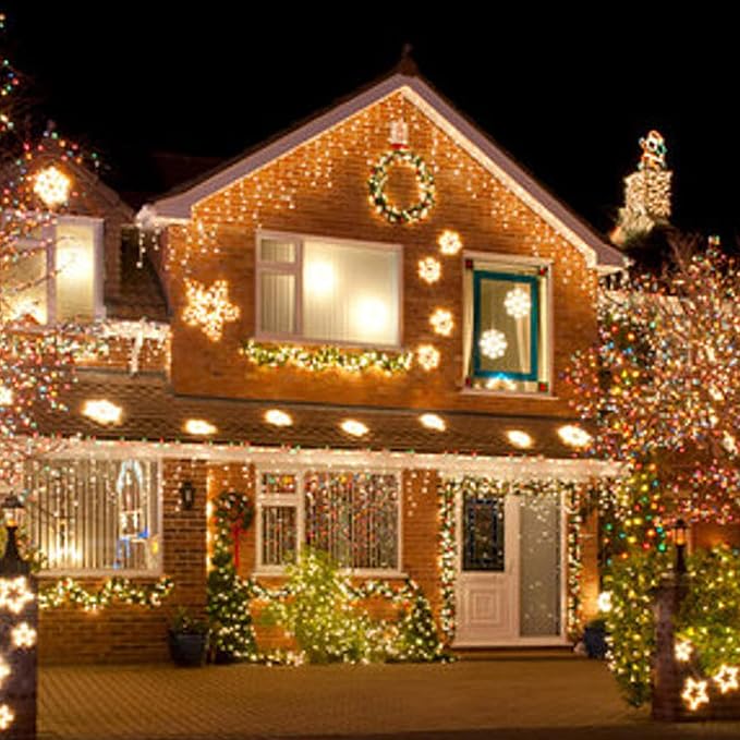 Uptotop Christmas 2 Pack String Light, Total 200 Count 40 FT Plug in Waterproof String Light Decorations for Party Carnival Supplies, Outdoor Yard Garden Decor (Warm White)