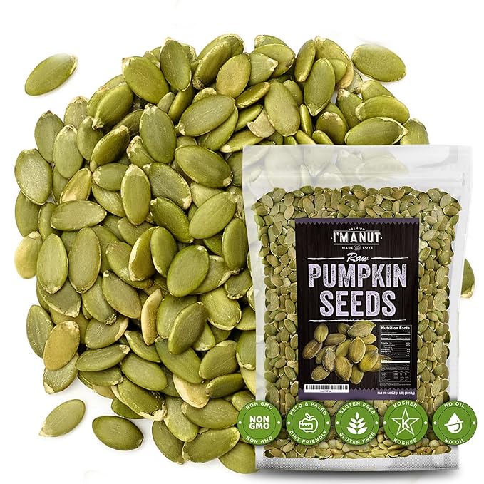 Raw Pumpkin Seeds (Papitas) 64 oz (4 lb) | No Preservatives | Batch Tested Gluten & Peanut Free | Non-GMO | NO PPO | 100% Natural | Resealable Bag | BULK Size | Healthy | Premium Grade