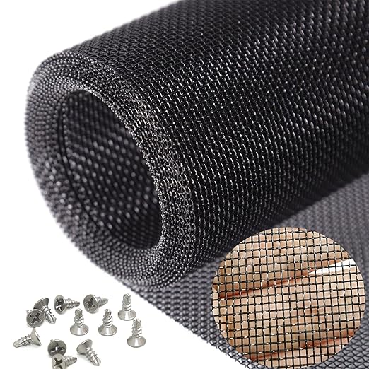 Wire Mesh PVC Coated Galvanized,16 Mesh Woven Woven Wire Mesh for Vent, Cage, Cabinets Mesh, DIY Project. (1 ROLL, 23inch x 118inch)