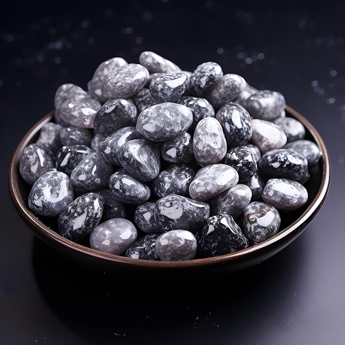 Polished Yooperlite Crystals - 72 Pcs, 0.5" 10 oz Handpicked Tumbled Gemstones Rocks, Pebbles for Reiki, Chakra, Healing Home Decor