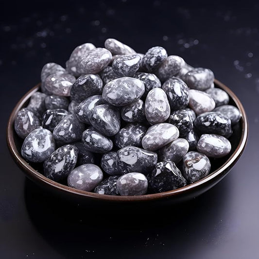 Polished Yooperlite Crystals - 72 Pcs, 0.5" 10 oz Handpicked Tumbled Gemstones Rocks, Pebbles for Reiki, Chakra, Healing Home Decor