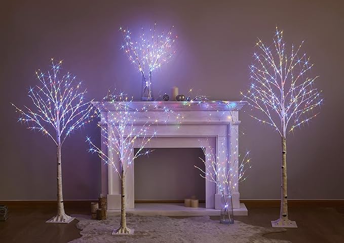 Birchlitland LED Birch Tree 6FT 330L Multiple Colors Fairy Lights, Lighted Trees for Indoor Outdoor Home Thanksgiving Christmas Holiday Decoration…