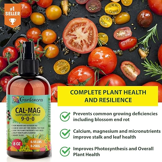 𝐁𝐄𝐒𝐓𝐒𝐄𝐋𝐋𝐄𝐑 Premium Organic Cal-MAG Growing Fertilizer Spray: High-Grade Calcium, Magnesium & Iron Plant Supplement - Corrects Plant Deficiencies with Essent (9-0-0 NPK) - [8 OZ]