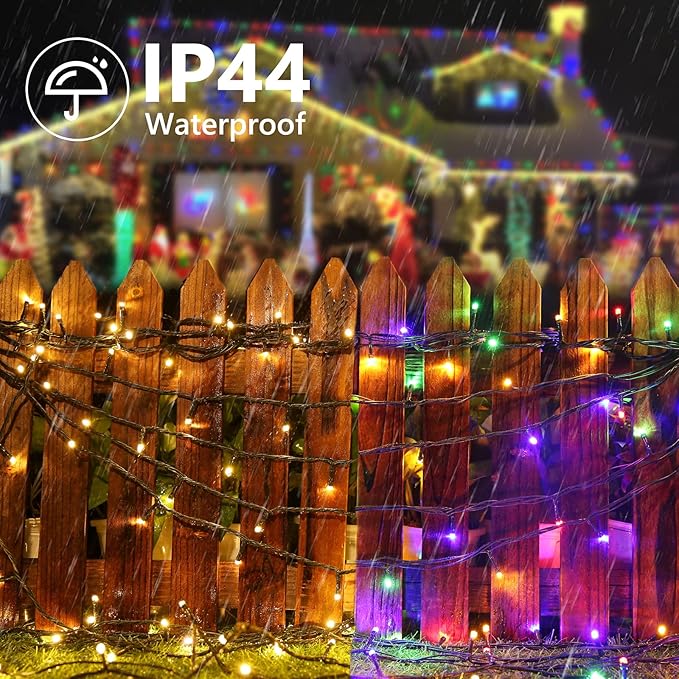 Joomer Color Changing Christmas Lights, 262FT 800 LED String Lights with Remote Timer Dimmable Fairy String Outdoor Waterproof for Christmas Decoration (Warm White to Multicolor)