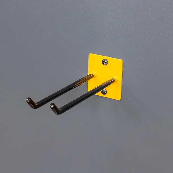 StoreYourBoard Tool Organizer Hook, Wall Mount Garage Storage, Tool Storage for Shovels Rakes Brooms Hoses and More, Rubber-Coated Steel Holds 50 lbs, 12" X 4" X 4.5"