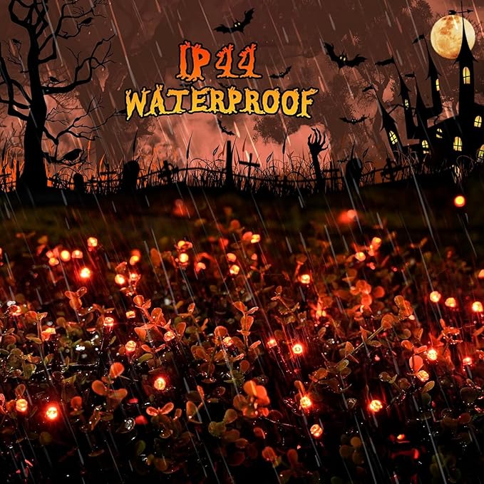 JMEXSUSS 250 LED Orange Lights for Halloween, 91.5ft Halloween Lights Indoor Outdoor Waterproof with 8 Modes, Connectable Orange String Lights for Yard Patio Party Holiday Decorations