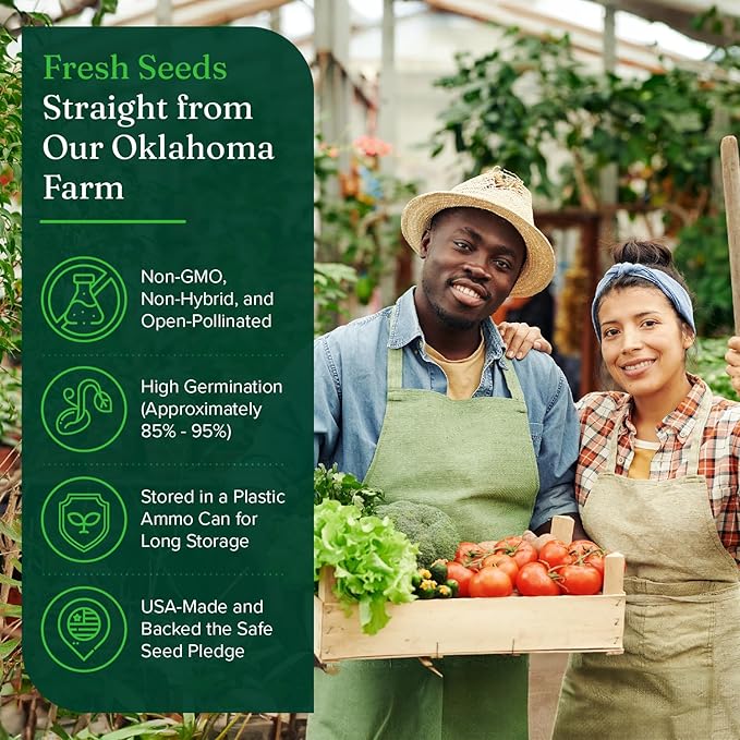 Ultimate Non-GMO Heirloom Survival Seed Vault – 23,000 Open-Pollinated Vegetable, Herb & Fruit Seeds for Planting – 144 Varieties for All USDA Hardiness Zones – Long Term Emergency Preparedness Seeds