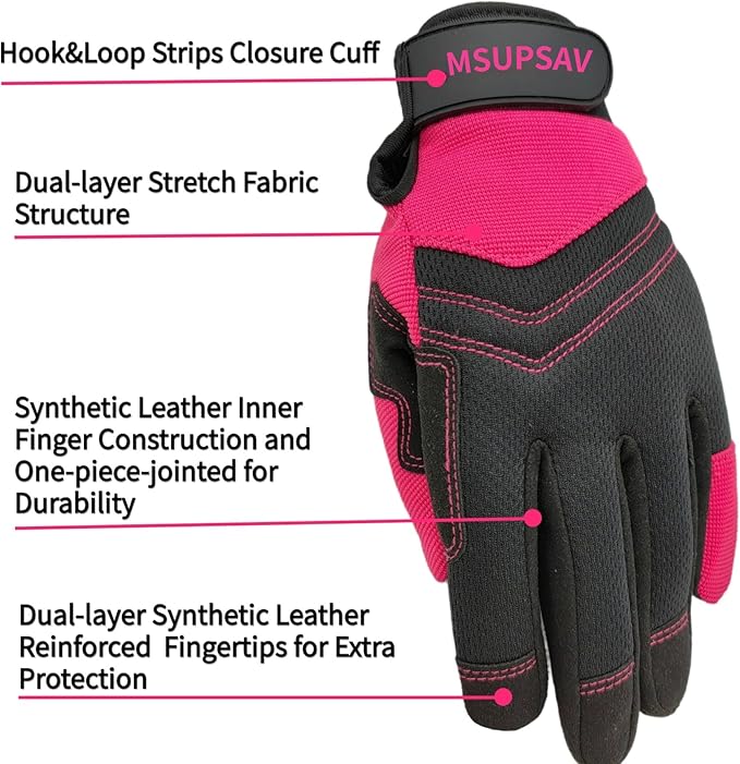Thorn Proof&Puncture Resistant Gardening Gloves with Grip,Garden Glove for Women, Leather Yard Work Gifts
