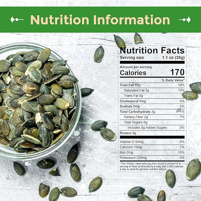 Sincerely Nuts - Raw Unsalted Shelled Pepitas Pumpkin Seeds | Healthy Antioxidant All Natural Snack Food or Toppings | Vegan, Kosher, Gluten Free Food | High in Protein 3(LB) Bag