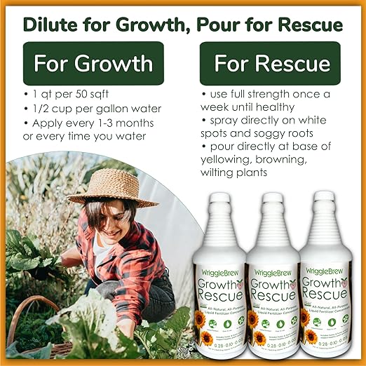 Organic Liquid Fertilizer Concentrate from Worm Castings. Non-toxic, All-Purpose, Plant Food for Gardens, Vegetables, Fruits, Houseplants, Seed Starters, and Ornamentals. (16 Fluid Ounces)