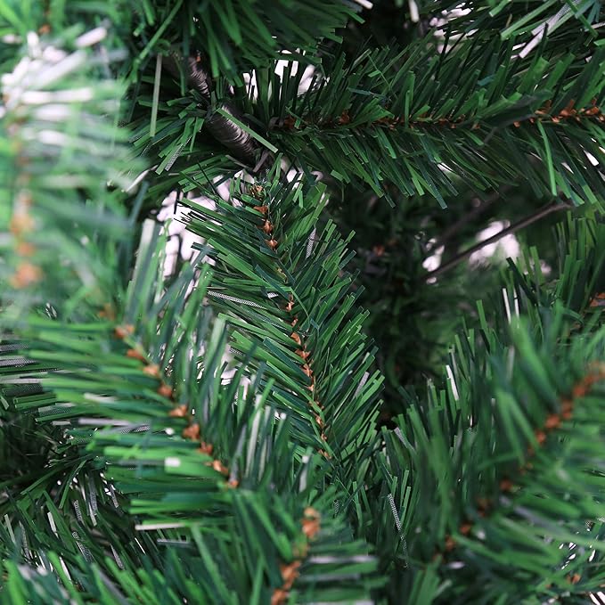 8ft Artificial PVC Christmas Tree with 1500 Tips & Metal Stand Gorgeous Faux-Pine Xmas Tree Seasonal Holiday Decoration for Home,Office and Party